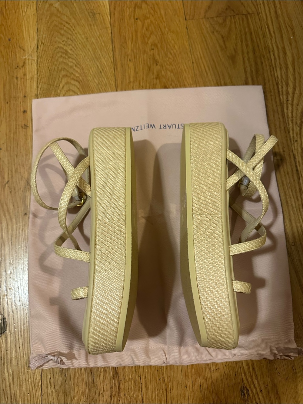 Stuart Weitzman Raffia Platform Sandals - Picture 4 of 4